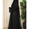 Organza Black Drop Abaya