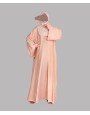 Abaya 4 Pc Set - Peach Pink