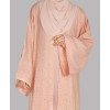 Abaya 4 Pc Set - Peach Pink 