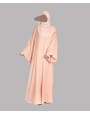 Abaya 4 Pc Set - Peach Pink