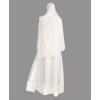 Net Abaya 4 Pc Set - White