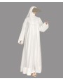 Net Abaya 4 Pc Set - White