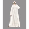 Net Abaya 4 Pc Set - White