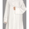 Net Abaya 4 Pc Set - White