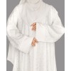 Net Abaya 4 Pc Set - White