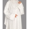 Net Abaya 4 Pc Set - White