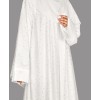 Net Abaya 4 Pc Set - White