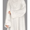 Net Abaya 4 Pc Set - White