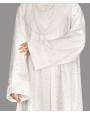Net Abaya 4 Pc Set - White