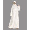 Net Abaya 4 Pc Set - White