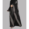 Bisht 4 Pc Set Abaya - Bk-Gray