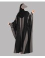 Bisht 4 Pc Set Abaya - Bk-Gray