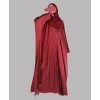 Bisht 4 Pc Set Abaya - Cherry Red