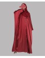 Bisht 4 Pc Set Abaya - Cherry Red
