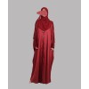 Bisht 4 Pc Set Abaya - Cherry Red