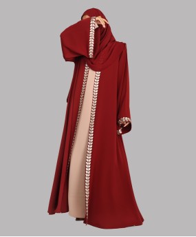 Abaya 4 Pc Set - Cherry