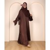 Abaya 3 Pc Set - Coco Brown