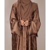 Abaya 3 Pc Set - Brown