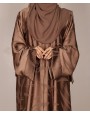 Abaya 3 Pc Set - Brown