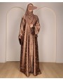 Abaya 3 Pc Set - Brown
