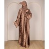 Abaya 3 Pc Set - Brown