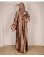 Abaya 3 Pc Set - Brown