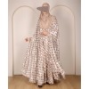 Polka 4 Pc Set Abaya - ivory