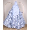Polka 4 Pc Set Abaya - Powder Blue