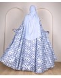 Polka 4 Pc Set Abaya - Powder Blue