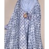 Polka 4 Pc Set Abaya - Powder Blue