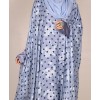 Polka 4 Pc Set Abaya - Powder Blue