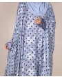 Polka 4 Pc Set Abaya - Powder Blue