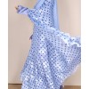 Polka 4 Pc Set Abaya - Powder Blue