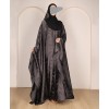 Abaya 3 Pc Set - Dark Grey