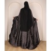 Abaya 3 Pc Set - Dark Grey
