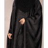 Abaya 3 Pc Set - Deep Black