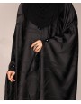 Abaya 3 Pc Set - Deep Black
