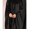 Abaya 3 Pc Set - Deep Black