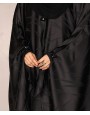 Abaya 3 Pc Set - Deep Black