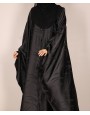 Abaya 3 Pc Set - Deep Black