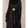 Abaya 3 Pc Set - Deep Black