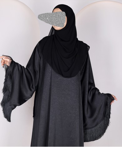 Abaya 3 Pc Set - Black