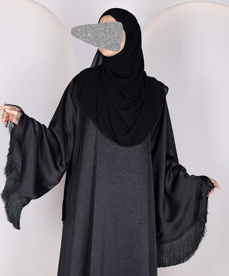 Abaya 3 Pc Set - Black