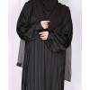 Metallic Stripe Abaya - Khakee