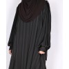 Metallic Stripe Abaya - Khakee