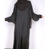 Metallic Stripe Abaya - Khakee