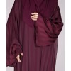 Metallic Stripe Abaya - Mulberry