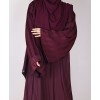 Metallic Stripe Abaya - Mulberry