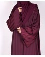 Metallic Stripe Abaya - Mulberry