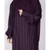 Metallic Stripe Abaya - Purple